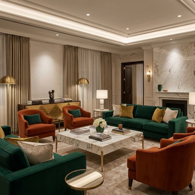 Luxury hotel style redesign from Homemy.
